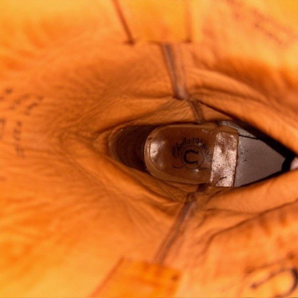 Women's Charlie 1 Horse by Lucchese boots, 8.5, Brown Leather - Picture 9 of 12